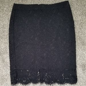 Black Lace Pencil Skirt